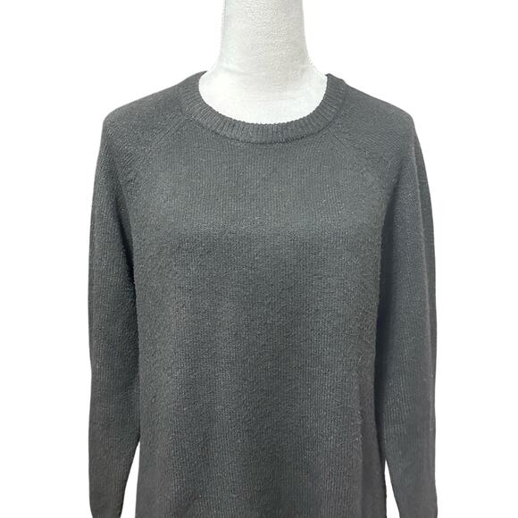 Caslon Pullover Sweater Long Sleeve Crew Neck Tight Knitted Black W Medium NWOT - Picture 2 of 8